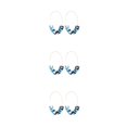 thumbnail image 2 of Aretes en forma de U Sonducket Estampado de leopardo Color Azul, 2 of 6