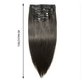 thumbnail image 2 of WREESH Ensemble de Mode pour Femmes Noir long Huit Pièces Pince Cheveux Cheveux Humains, 2 of 6