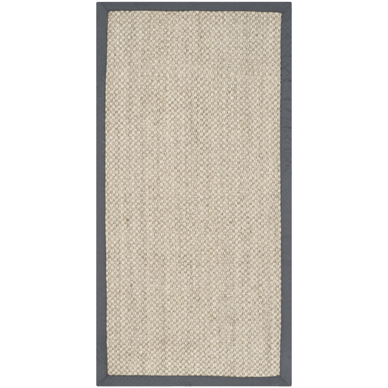 SAFAVIEH Natural Fiber Juniper Solid Runner Rug, Marble/Grey, 2' x 6'