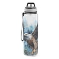 thumbnail image 2 of Eagle Trees Painting Sports Water Bottle Portable Travel Mug 32oz BPA Free Leak Proof Straw Transparent Tritan for Gym Yoga Cycling Camping, 2 of 7