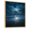 thumbnail image 2 of Designart "Beach Photo peaceful Moonlight I" Nautical & Beach Floater Framed Wall Art Print, 2 of 7