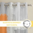 thumbnail image 6 of Orange Abstract Kitchen Curtains Window Panels, Grey Geometric Oil Painting Vintage Gradient Insulated Window Treatment Curtain, Grommet Curtains for Bedroom/Living Room/Bathroom, 2 Piece 52"Wx63"L, 6 of 8