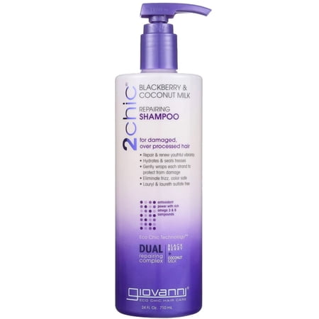 Giovanni 2Chic Repairing Shampoo Blackberry And Coconut Milk Case Of 1 24 Fl Oz. Pack of 6
