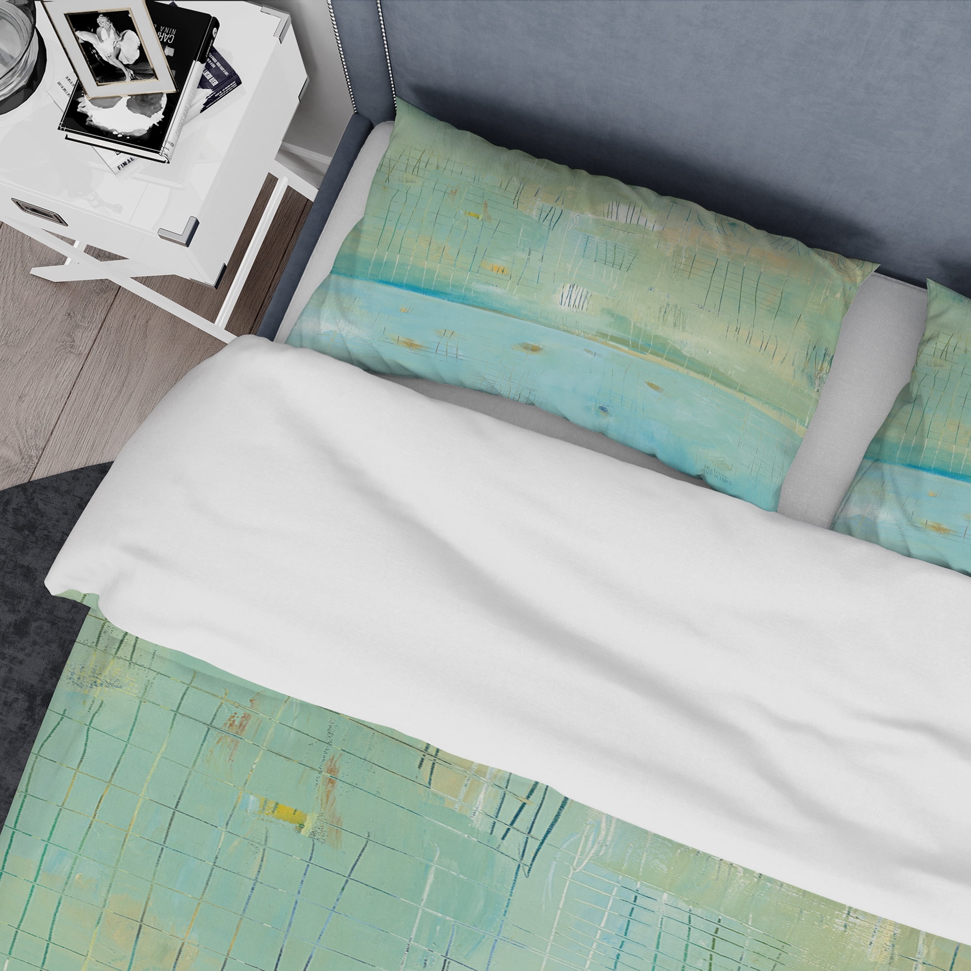 Designart 'Dreaming of the Shore I' Geometric Duvet Cover Set