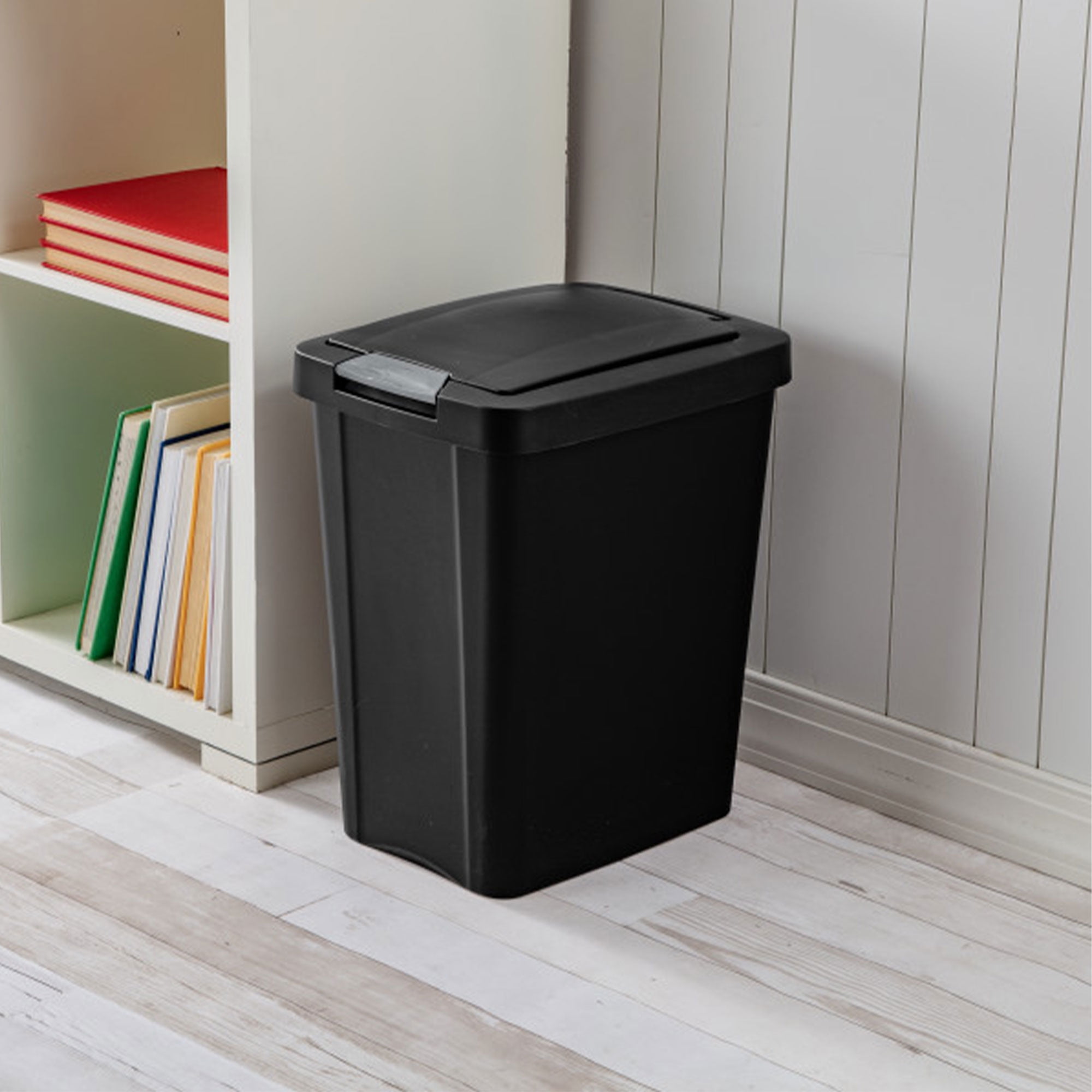 Sterilite 7.5 Gallon TouchTop Wastebasket with Titanium Latch, (12 Pack)