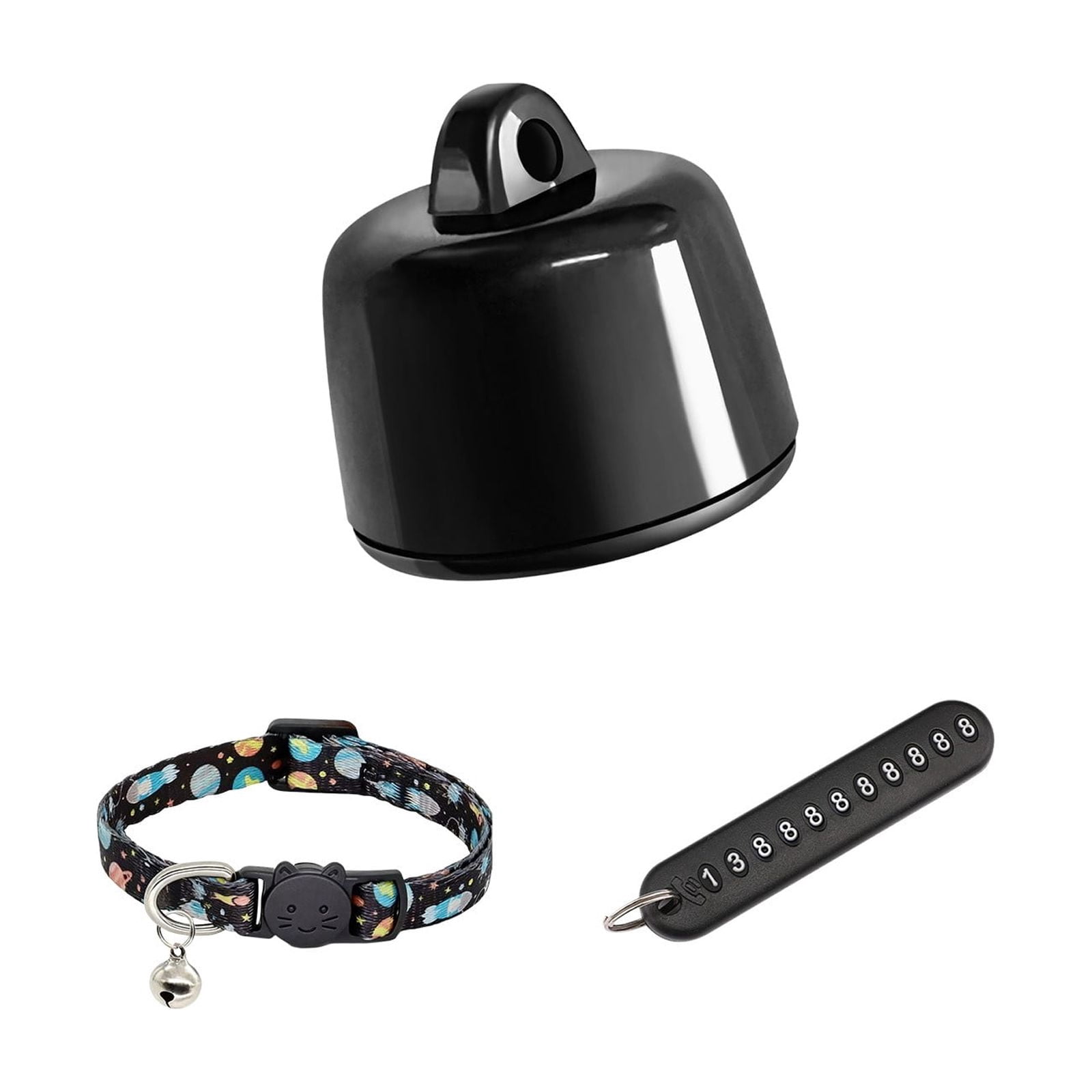 Pet GPS Tracker with Collar & ID Tag – Real-Time Location Monitoring Device for Dogs Cats, Waterproof Lightweight ABS Anti-Lost Tracker, Adjustable Collar Included (3 Options)