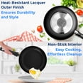 thumbnail image 4 of SereneLife 11 Piece Non Stick Pots, Pans, and Utensil Cookware Set, Black, 4 of 7