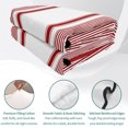 thumbnail image 4 of Quilts Twin XL Size, Red Striped Soft Comforter Bedding Set for Bed, Farmhouse Thin Vertical Stripes Modern Lightweight Quilted Bedspread with Pillow Cover(2 Pieces) for All Season, 68x98 Inch, 4 of 9