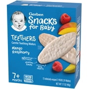 Gerber Snacks for Baby Teethers, Mango Raspberry, 1.7 oz, 2-Pack