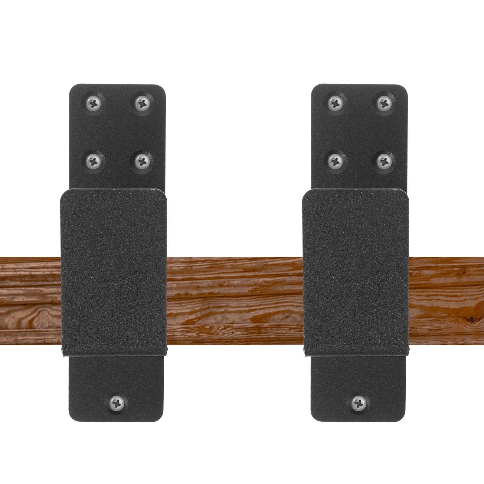 LEORX 2Pcs Stainless Barn Door Hardware U Shaped Bracket for Front Door 5.6x1.8x1.6in