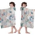 thumbnail image 4 of Pioneer Flower Floral Print Pattern Hooded Bath Towel，50"x30" for Ages 3 To 12 Kids, Quick Dry Lightweight Soft Microfiber Hood Beach Towel Cover Up for Kids, 4 of 7