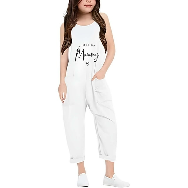 SXcggal One Combinaison Imprimée Décontractée pour la Journée des Filles, Décontractée, Ample et Confortable, Pantalon pour Fille