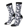 thumbnail image 1 of Balery Cartoon Raccoon Calcetas Largas con Estampado para Hombre y Mujer – Suaves y Transpirables, Talla Única (US 5-11), 1 of 6