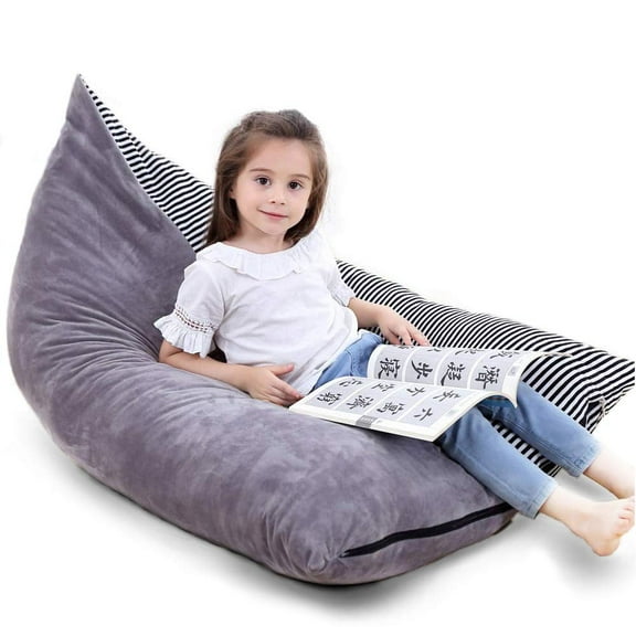 Lnkoo Bean Bag Chair, Solid Grey