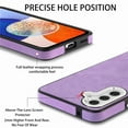 thumbnail image 4 of Nalacover for Samsung Galaxy A13 5G Case, Skin Friendly Slim PU Leather Soft Lining Cover, Lightweight TPU Shockproof Plating Buttons Camera Lens Protection Case for Samsung Galaxy A13 5G,Purple, 4 of 11