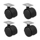 thumbnail image 1 of unbranded 4Ud Giratorias Para Muebles De Plástico Y Hierro Con Instalación Rápida, 1 of 7