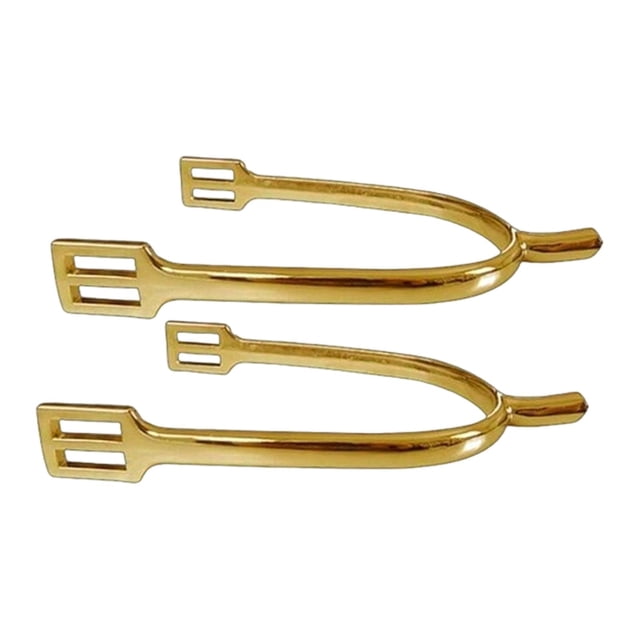 2 espuelas para caballo, accesorios de equitación, suministros profesionales, equipo de decoración vaquera. Oro
