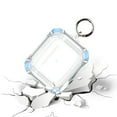 thumbnail image 3 of 2021 AirPods (3rd generation) Clear Case - TECH CIRCLE Hard Plastic Transparent Case Portable Lightweight Sturdy Carrying Cover Scratch Resistant Protective Rugged Holder Skin with Keychain (Skyblue), 3 of 6