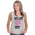 thumbnail image 5 of What I Look In Guys Border Collie Dog Tank Top Tee Shirt Women Brisco Brands S, 5 of 6