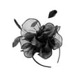 thumbnail image 2 of Vintage Veil Fascinator Hair Clip Headband for Women, Tea Party Wedding Guest Hair Accessory, Retro Cocktail Bridal Shower Hairpiece, 1pc - Black, 2 of 4