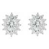Cate & Chloe Sage 18k Yellow Gold Plated Stud Earrings with Simulated Diamond Crystals for Women