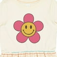 thumbnail image 4 of Inktastic Smiley Face Flower Cute Pink and Yellow Girls Toddler Dress, 4 of 5