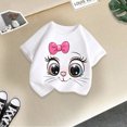 thumbnail image 4 of T-shirt à Manches Courtes Imprimé Mignon pour Filles, Été, Décontracté, Mode, Long, Rayé, Taille 8, 4 of 4