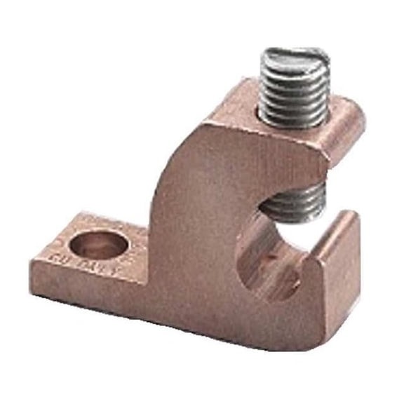 Burndy Mechanical Lug, 4 AWG Max, 1 Conductor, 1 Hole, #10 Stud, Copper CL501TN