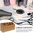 thumbnail image 3 of Wooden Desktop Storage Rack Hair Tool Organizer Shelf Hairdressing Box Scissors, 3 of 6