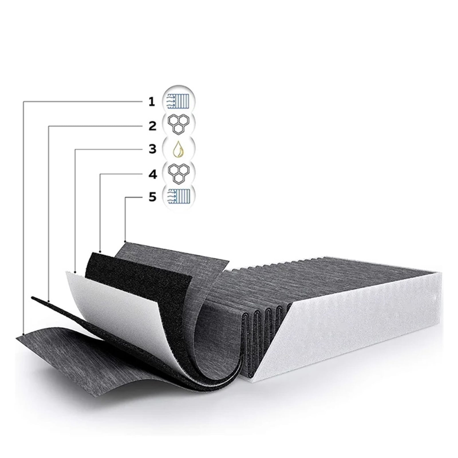 4pcs Compatible With Range Hood Roller Range Hood Activated Carbon Filter Filter, Suitable Compatible With Siemens HZ9VRCR0 Bosch HEZ9VRUD0 17004796