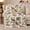 Lasso Fence, variant on Rustic Western Horse Floral Garland Pattern Cream, Rustic Farmhouse Horse Scene, Warm Flannel Blanket for Ranch House and Living Room, Horse Lovers Housewarming Gift, Rustic Home Decor