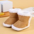 thumbnail image 2 of NOLDARES Home Warm Shoes Socks Baby Girls and Boys Warm Shoes Soft Booties Soft Comfortable Boots Infant Toddler Snow Boots(Khaki,5), 2 of 9