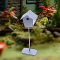 thumbnail image 6 of Kokiya Dollhouse Miniature Bird Nest DIY Pretend Play 1:12 Mini Fairy Garden Bird House argent, 6 of 9