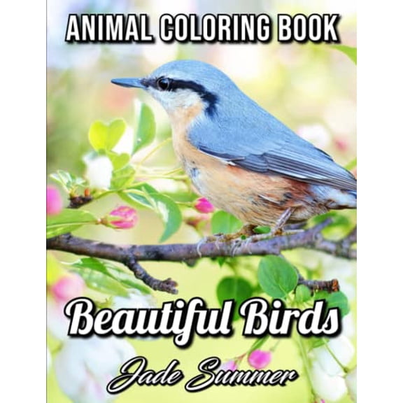 Pre-Owned Beautiful Birds: An Adult Coloring Book with 50 Relaxing Images of Peacocks, Hummingbirds, Parrots, Flamingos, Robins, Eagles, Owls, and More! (Paperback) 1795360046 9781795360043