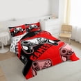 thumbnail image 3 of Erosebridal Gaming Comforter Sets Black And Red Gaming Twin Size Bedding Set,Video Game Bed Comforter Set Teens Youth Gamer Gamepad Quilt Set All Season, 1 Comforter with 1 Pillowcase, 3 of 7