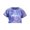 Blue, variant on Dursoulink Short Sleeve Round-Neck Crop Top for Girls, Laser-Shiny Acrylic Fabric, Elastic Waist Design,露腰 Style, Four-Season Wear, Performance Outfit for Pageants and Ceremonies