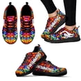 thumbnail image 1 of Zapatillas deportivas de moda con diseño de natación, golf y pickleball, con estampado de pintura artística colorida, para deportes, aficiones y amor., 1 of 6