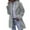 Grey, variant on Womens Wool Thin Coat Trench Jacket Ladies Warm Slim Long Overcoat Outwear winter clothing for women