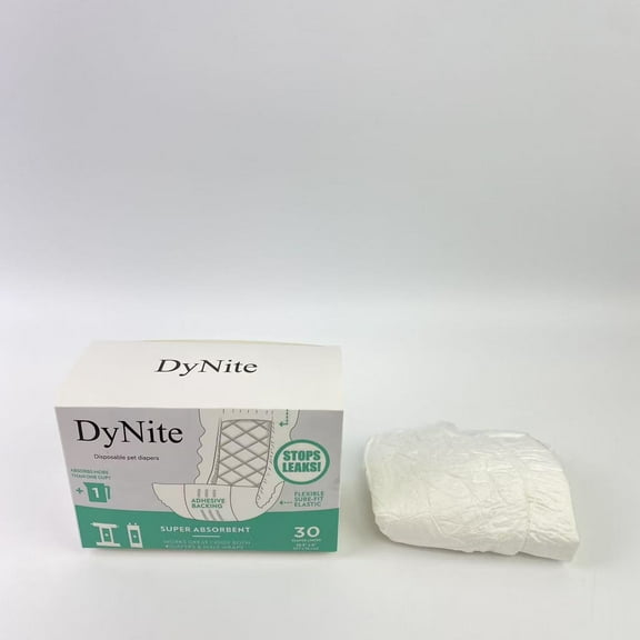 DyNite Disposable pet diapers,Disposable Dog Diapers | Female Dog Diapers Ultra Protection | Diapers for Dogs in Heat, Excitable Urination, or Incontinence (Small)