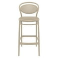 thumbnail image 3 of Compamia Marcel Contemporary Resin Indoor/Outdoor Bar Stool Taupe, 3 of 5