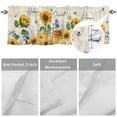 thumbnail image 5 of Curtain Valance for Windows, Country Sunflower Daisy Flower Kitchen Valances Rod Pocket Short Curtains, Farmhouse Plant Bee Window Valance for Bedroom Bathroom Living room 60x18in, 5 of 9