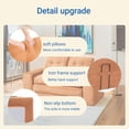 thumbnail image 4 of 67 inch Corduroy Loveseat Sofa Bed with Memory Foam & Steel Frame - No Assembly 2-in-1Convertible Couch for Small Spaces & Home Office,Orange, 4 of 10