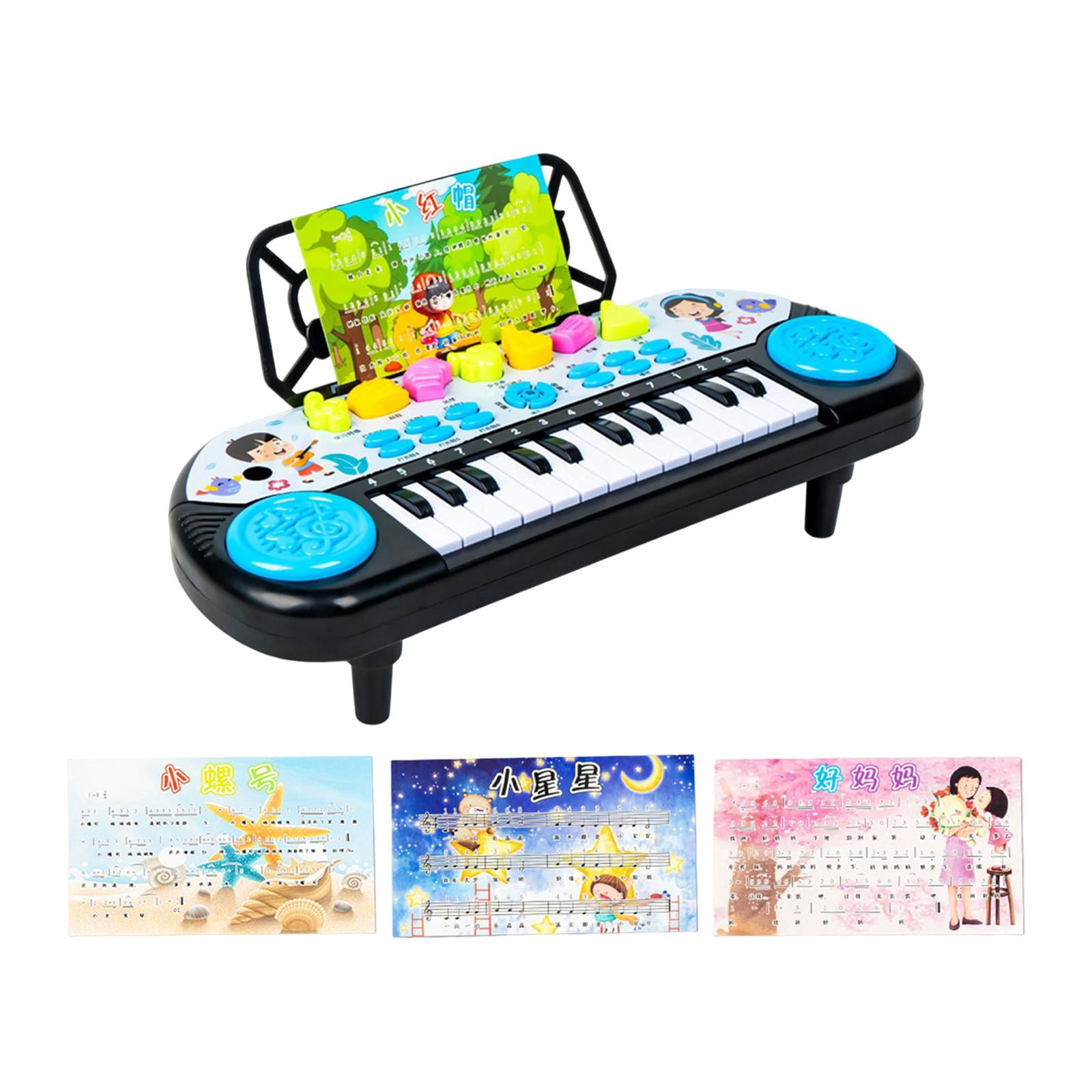 LeeQinersw 24 Keys Electronic Pianos Kids Piano Keyboard Portable Piano Electronic Keyboard Blue