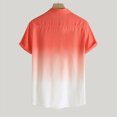 thumbnail image 4 of Mens Short Sleeve Shirts Lightweight Button-Down Collared Tshirts Shirt Casual Gradient Printed Loungewear Hawaiian Beach Tees Tops Summer, 4 of 5