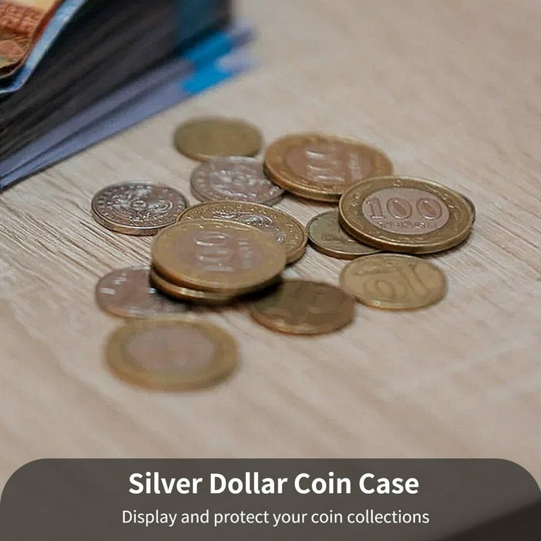 Coin Cases for Collectors Coin Display case Acrylic Silver Dollar Coin Snap  Holder 2 x 2 Inch Half Dollar Coin Holder Collectors Silver Dollar Display
