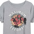 thumbnail image 3 of Marvel Deadpool - Maximum Effort - Women's Oversized Graphic T-Shirt, 3 of 5