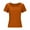 Orange, variant on HomeGardon Summer Tops Tops for Women Fashion Printed T-shirt 3/4 Sleeves Blouse Round Neck Casual Top,M-XXXL