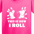 thumbnail image 4 of Inktastic How I Roll Bowling Youth T-Shirt, 4 of 5