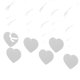 thumbnail image 3 of 6 colgantes de 90 cm con forma de corazón en espiral para fiestas y bodas (corazón blanco), 3 of 7