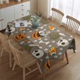 thumbnail image 2 of Halloween Skulls Pumpkins and Cauldrons Rectangle Tablecloth 60"x84",Waterproof Polyester Rectangle Table Cloth, Wipeable Spillproof Polyester Tablecloth for Dining, Camping, Indoor and Outdoor, 2 of 5